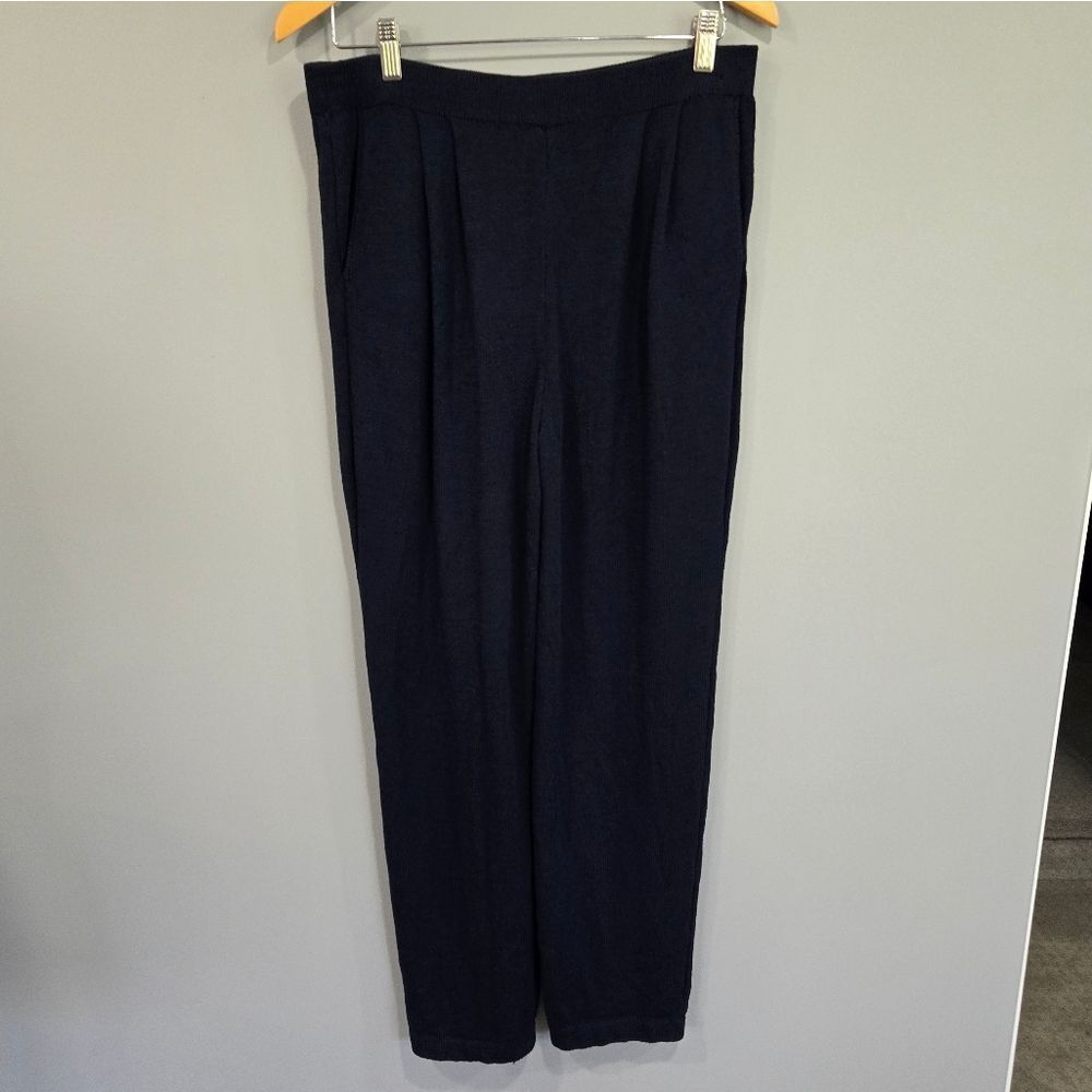 🐢 St. John Collection Classic Navy Blue Knit Trousers Size 8